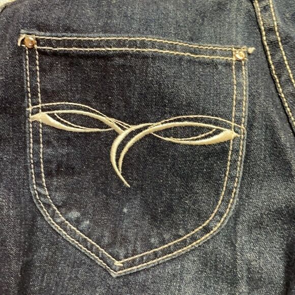 Gitano Denim Blue Jeans - Dark Wash With Stitching - Picture 9 of 9